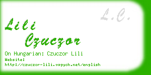 lili czuczor business card